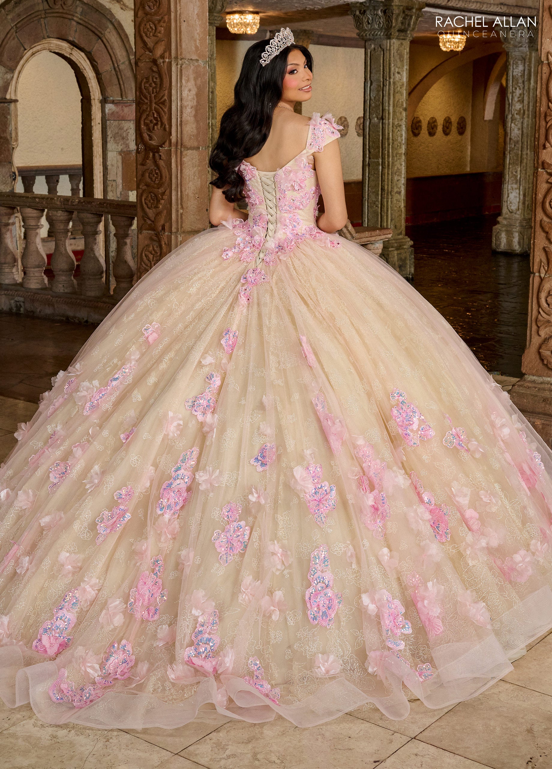Rachel Allan RQ2190 Quinceanera Applique Long Ball Gown