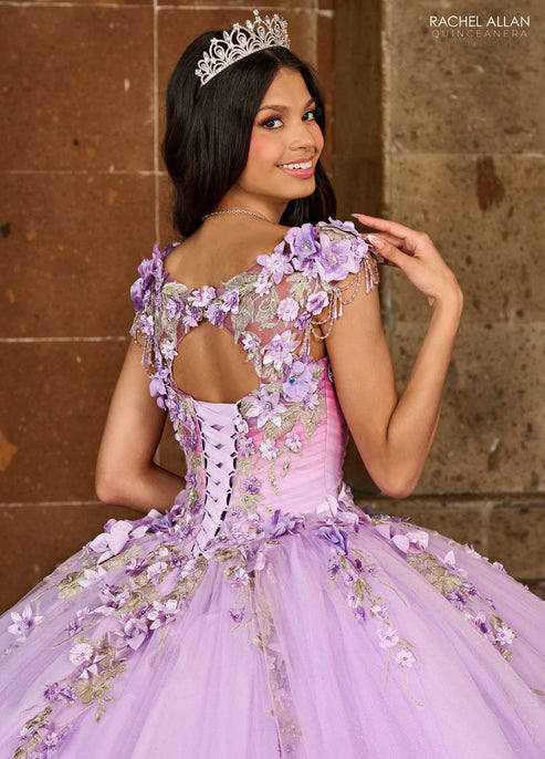 Rachel Allan RQ3125 Ombre Quinceanera Floral Applique Ball Gown main image 0