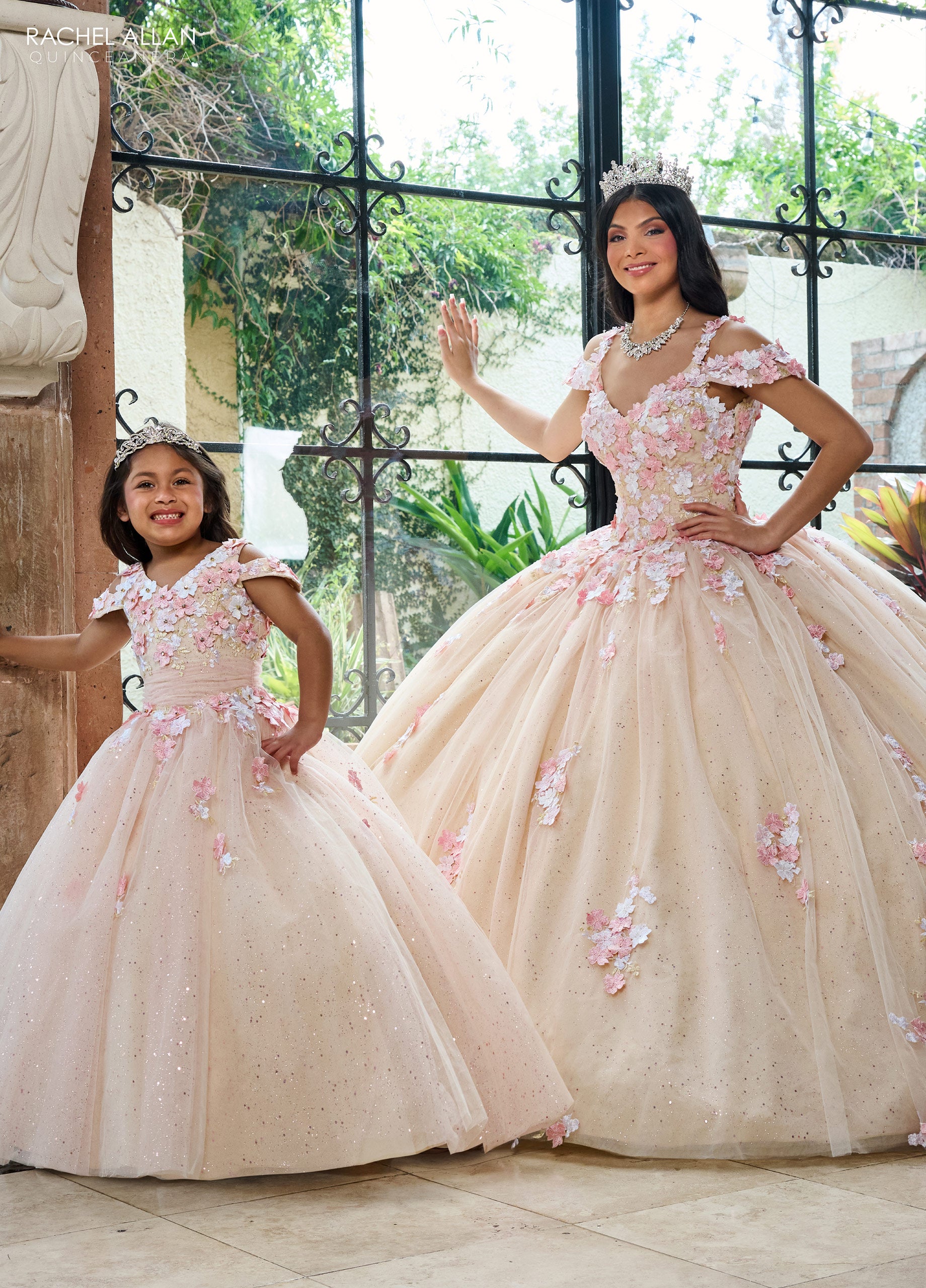 Rachel Allan RQ4041 Long Glitter Flower Girl Dress