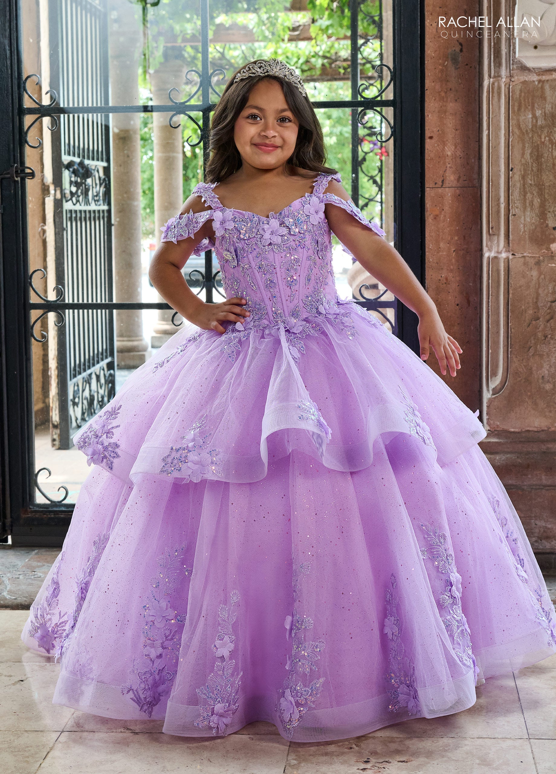 Rachel Allan RQ4043 Long Ruffle Flower Girl Dress