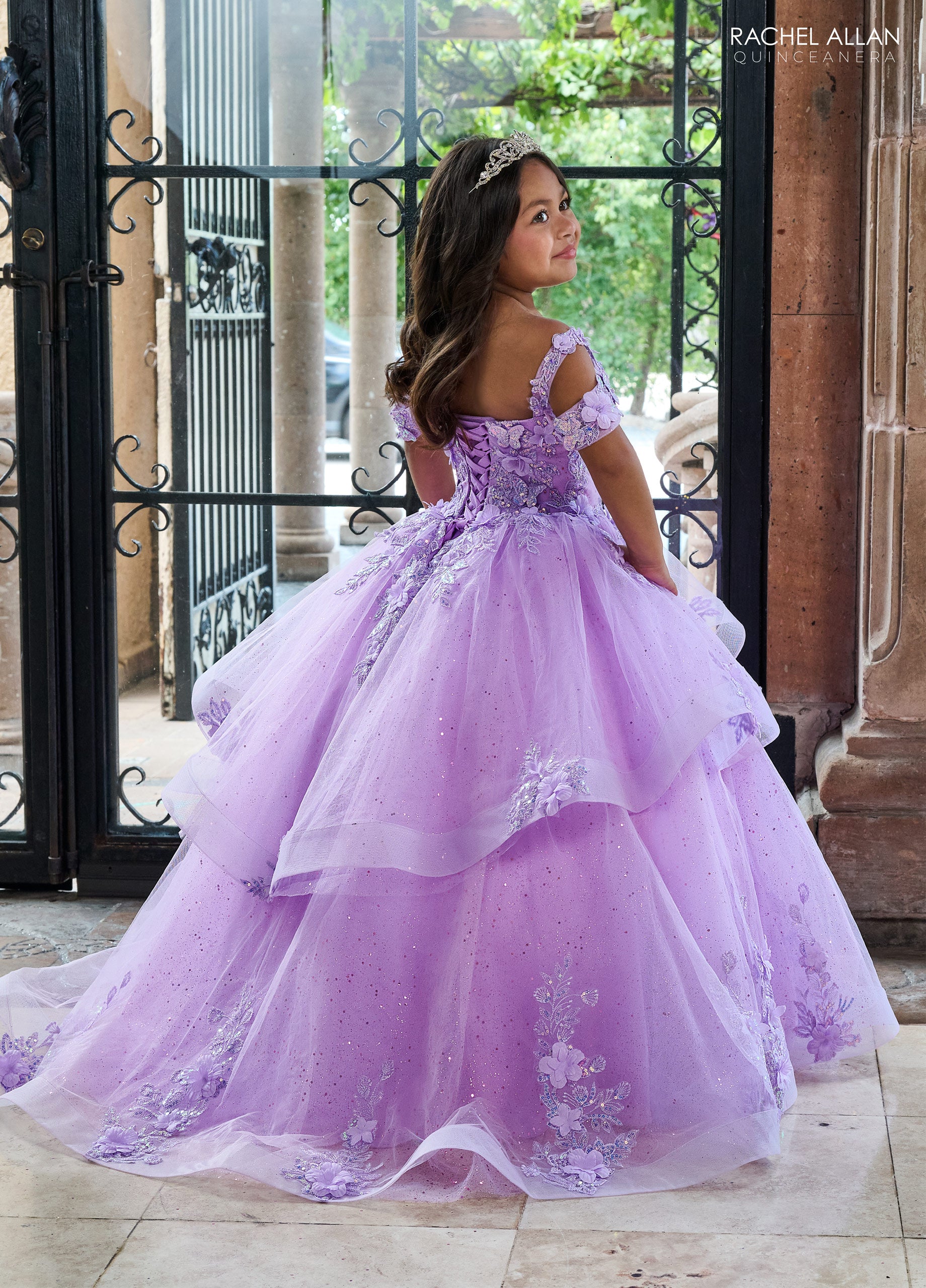 Rachel Allan RQ4043 Long Ruffle Flower Girl Dress