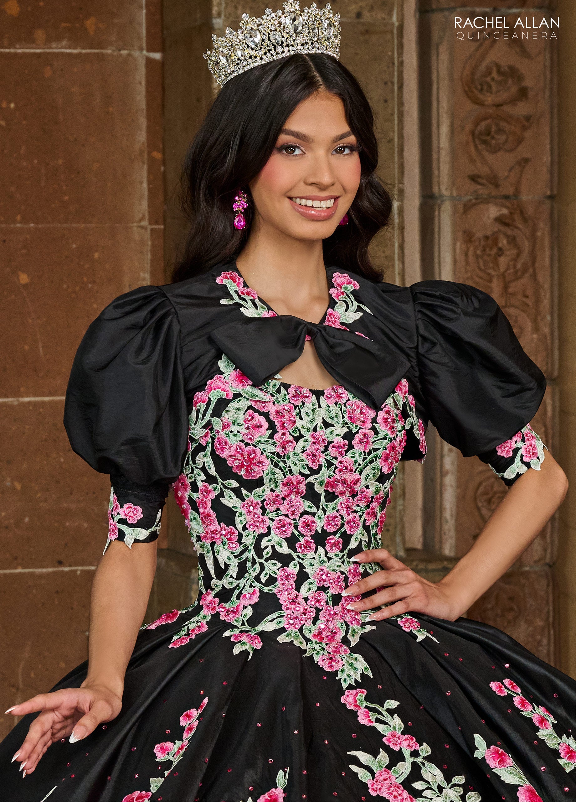 Rachel Allan RQ5002 Long Quinceanera Detachable Sleeve Ball Gown