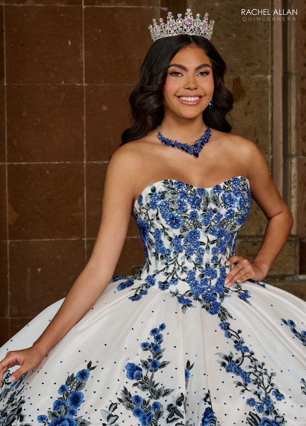 Rachel Allan RQ2185 Long Quinceanera Detachable Cape Ball Gown main image 0