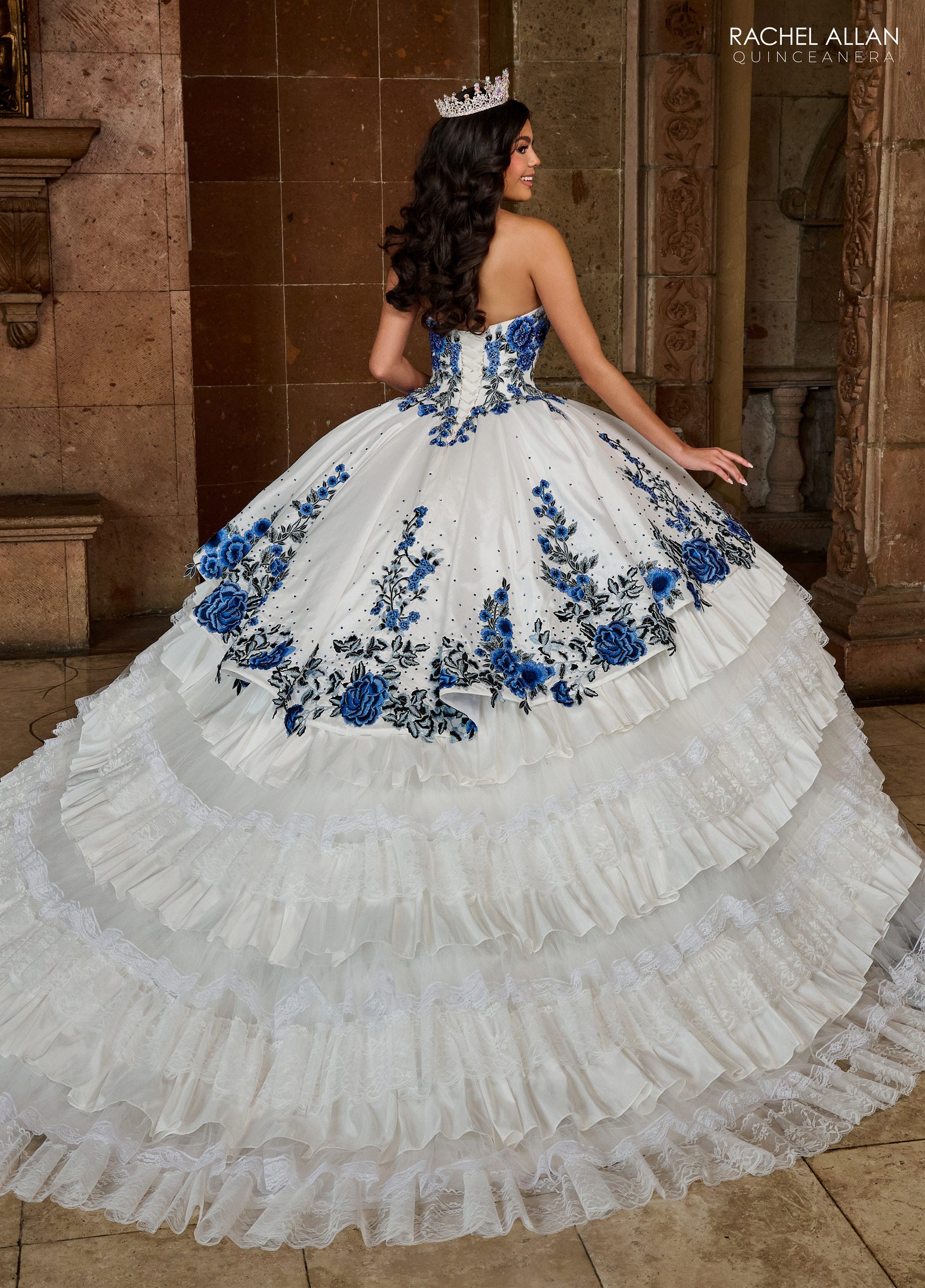 Rachel Allan RQ5002 Long Quinceanera Detachable Sleeve Ball Gown