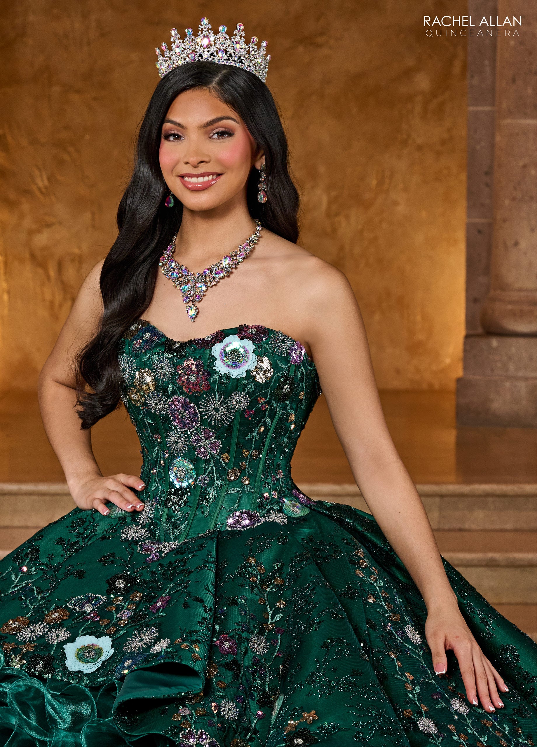 Rachel Allan RQ5004 Ruffle Quinceanera Long Ball Gown