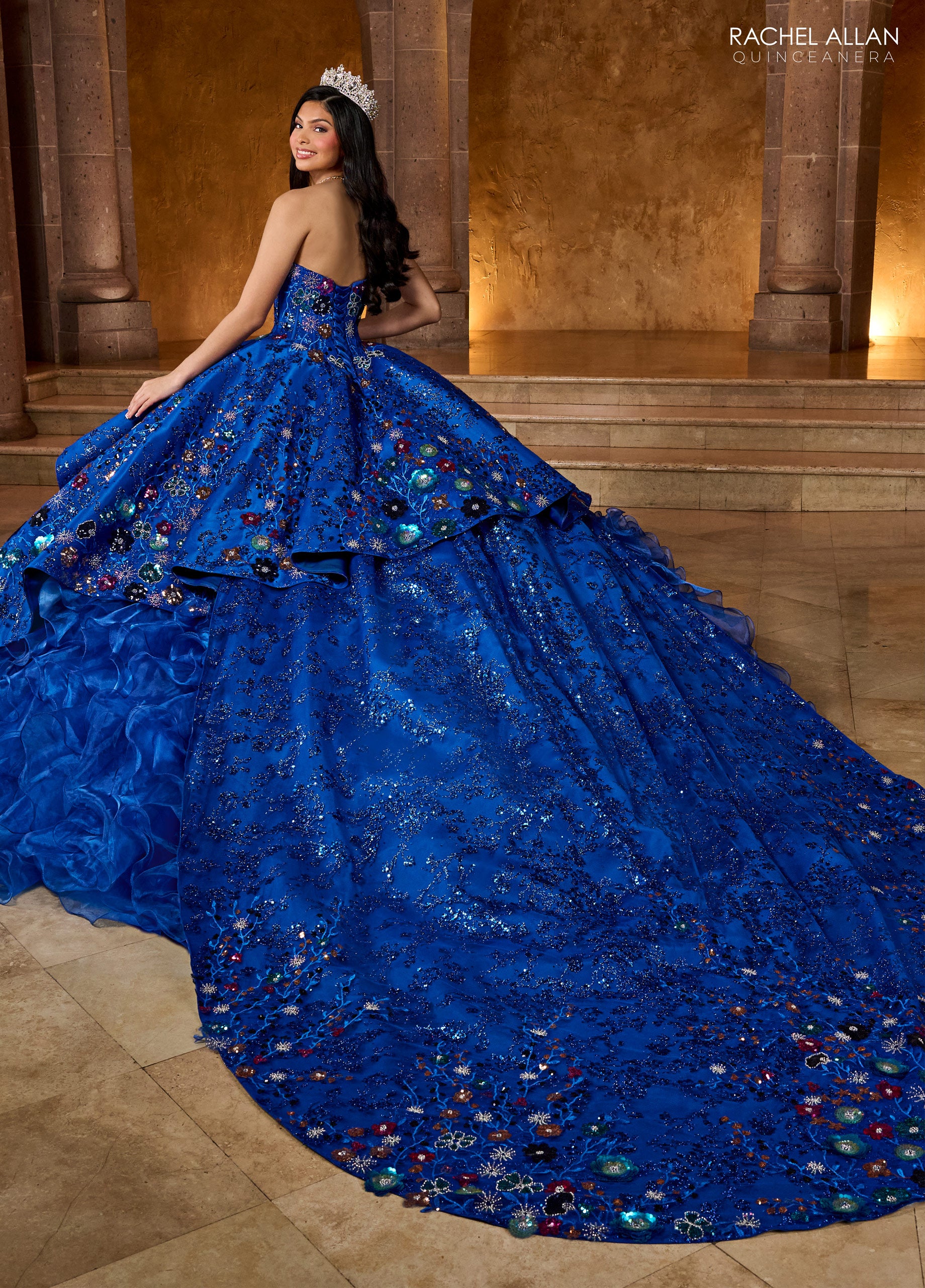 Rachel Allan RQ5004 Ruffle Quinceanera Long Ball Gown