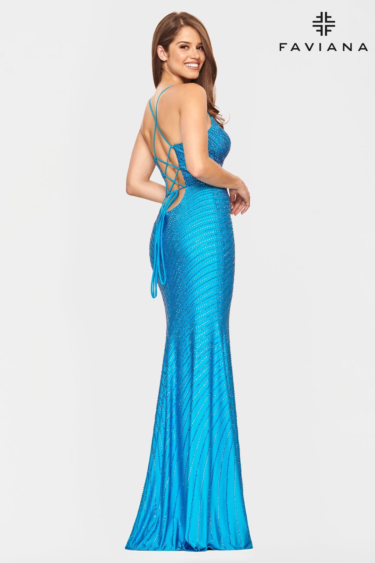 Faviana S10802 Long Fitted Prom Dress