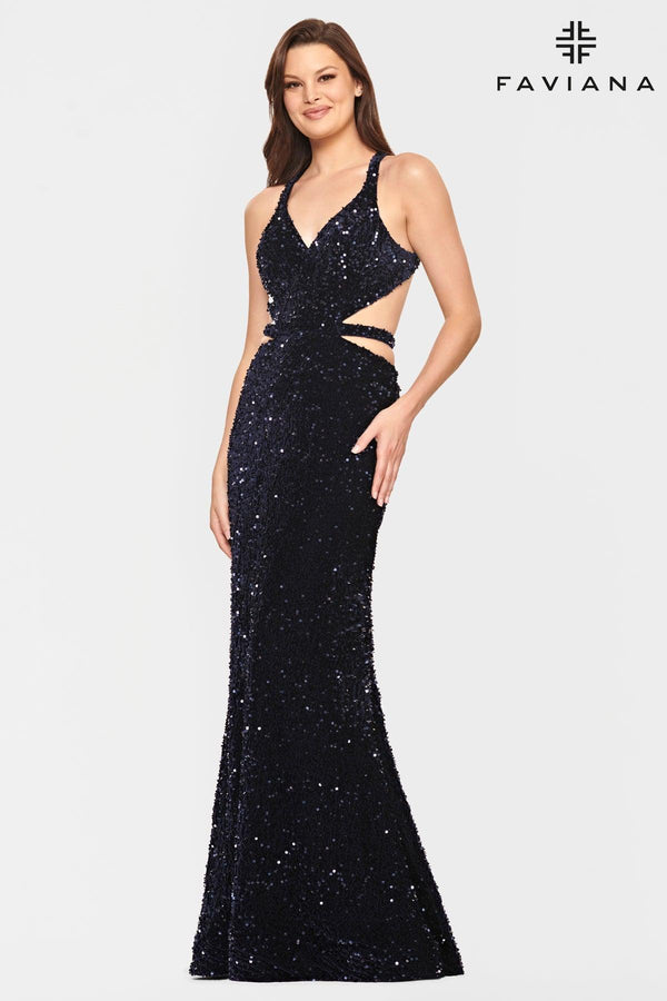 Faviana S10818 Long Formal Evening Prom Gown