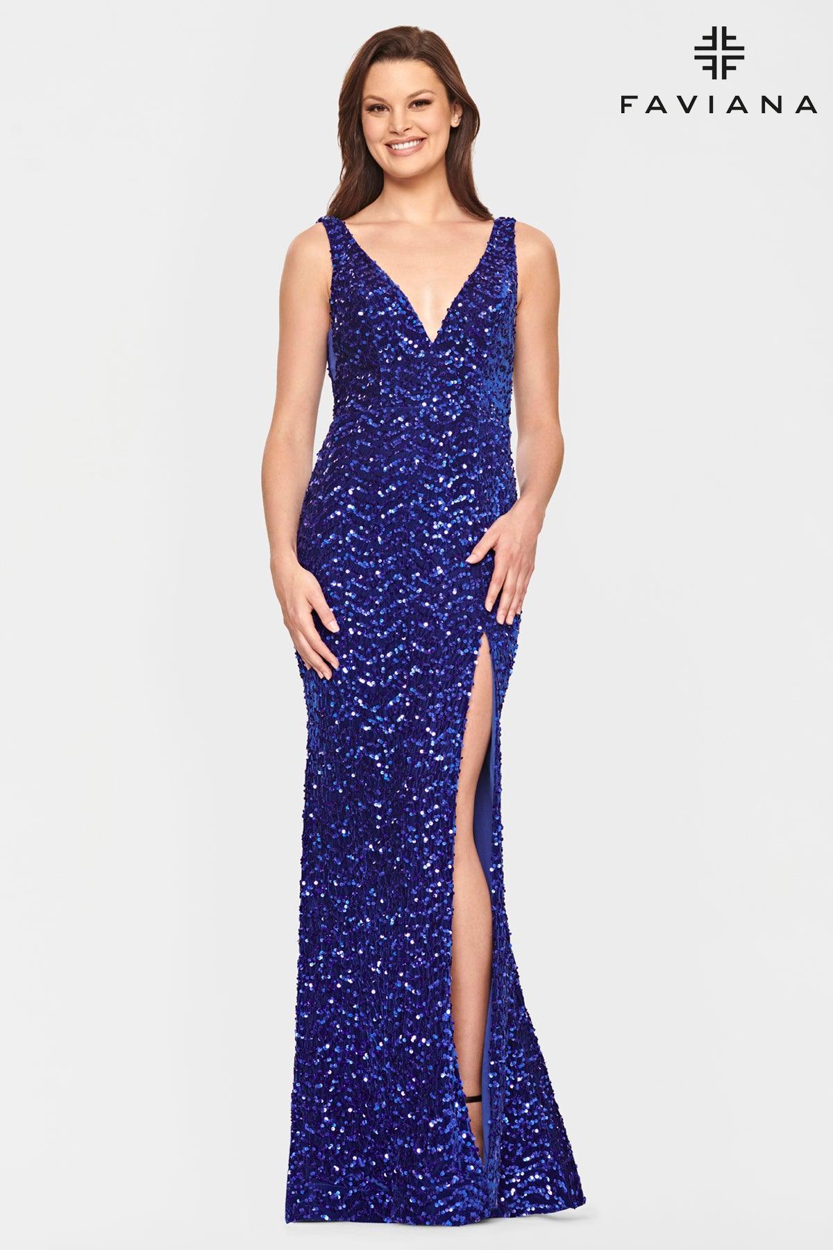 Faviana S10820 Prom Long Sleeveless Formal Gown