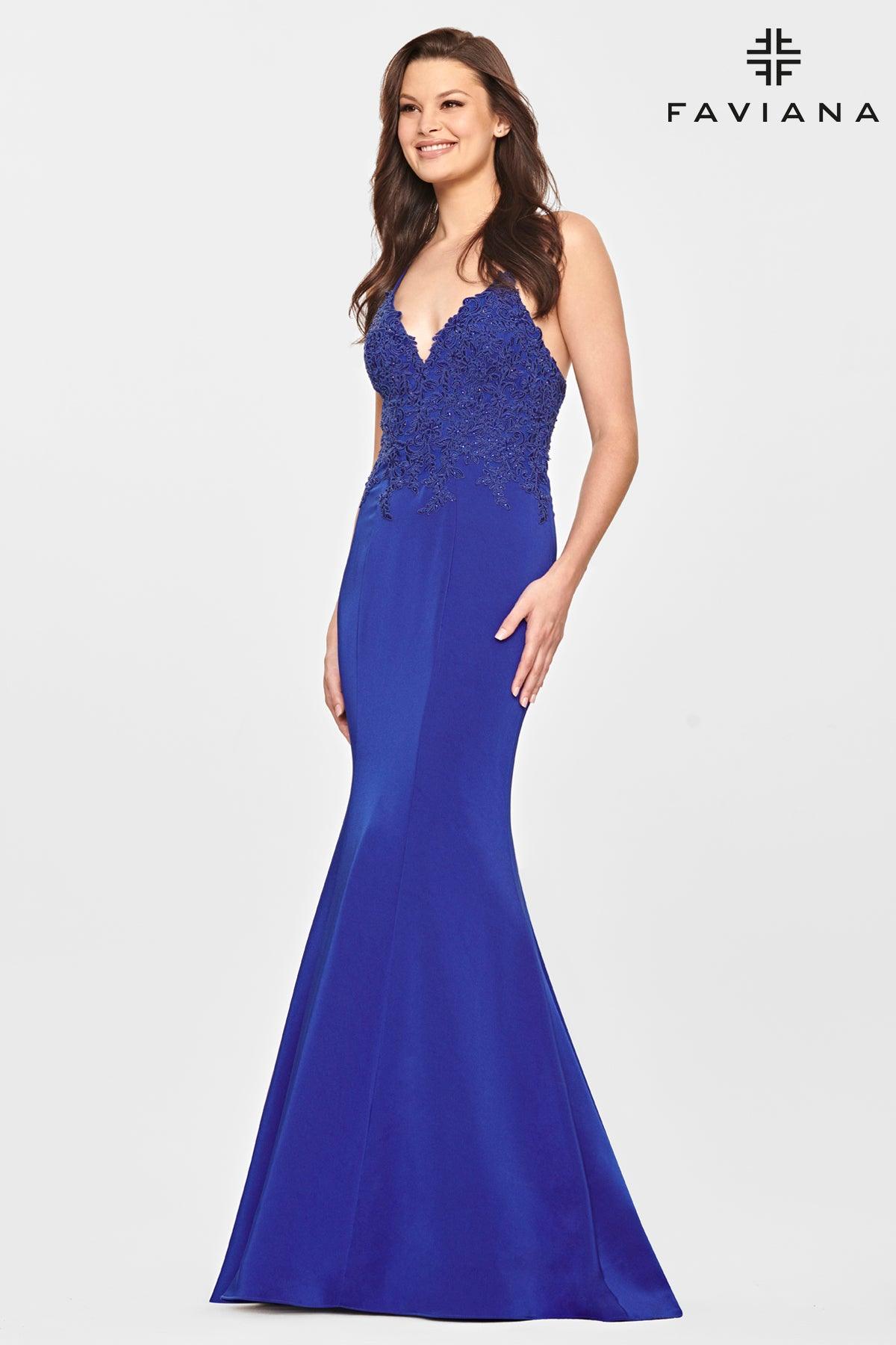 Faviana S10821 Long Formal Mermaid Prom Gown