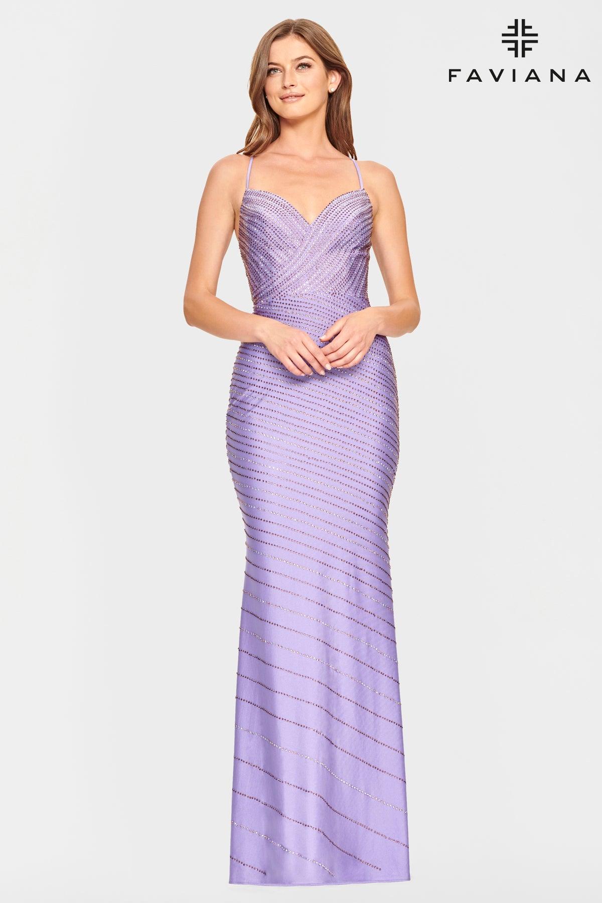 Faviana S10830 Long Formal Fitted Prom Dress