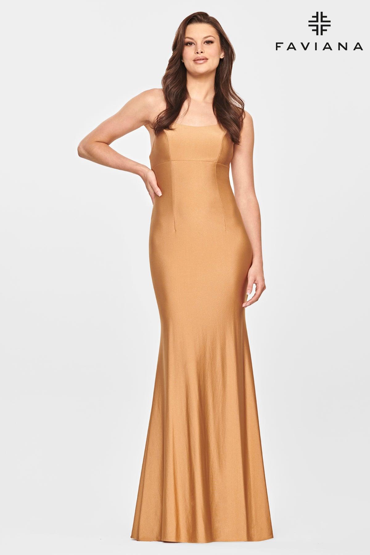 Faviana S10844 Long Formal Fitted Prom Dress