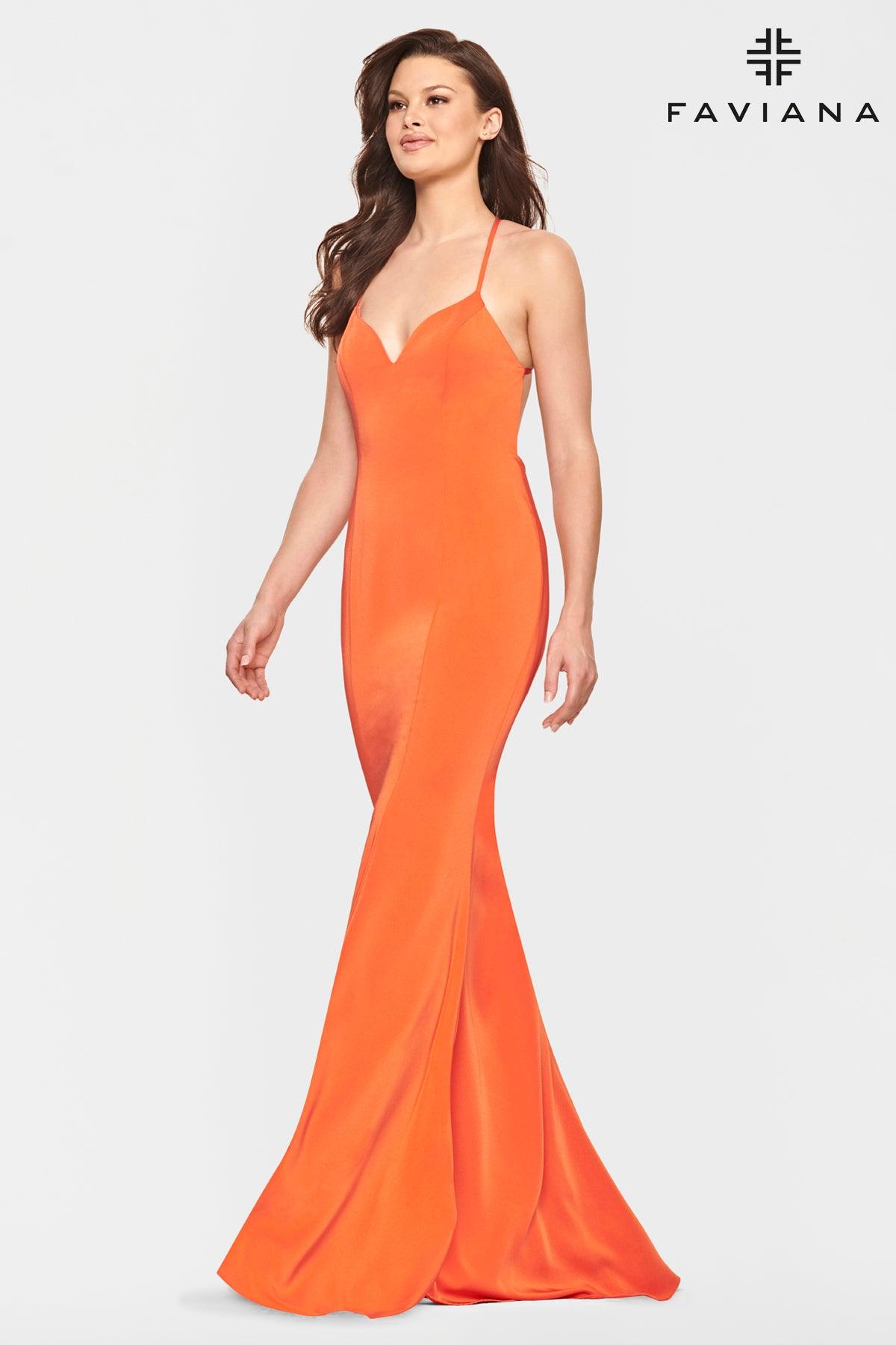 Faviana S10848 Long Formal Fitted Prom Dress