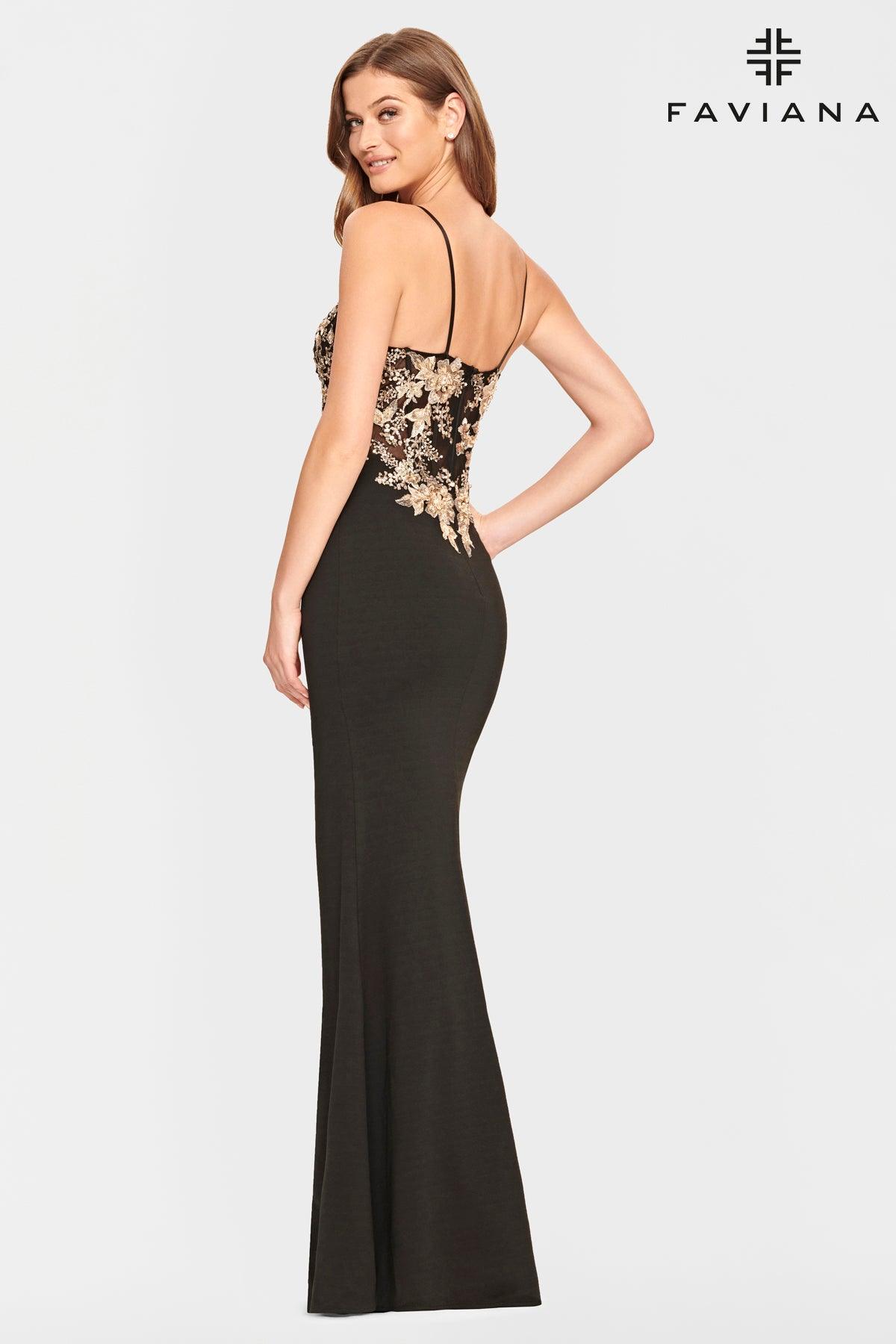 Faviana S10853 Long Fitted Formal Prom Dress