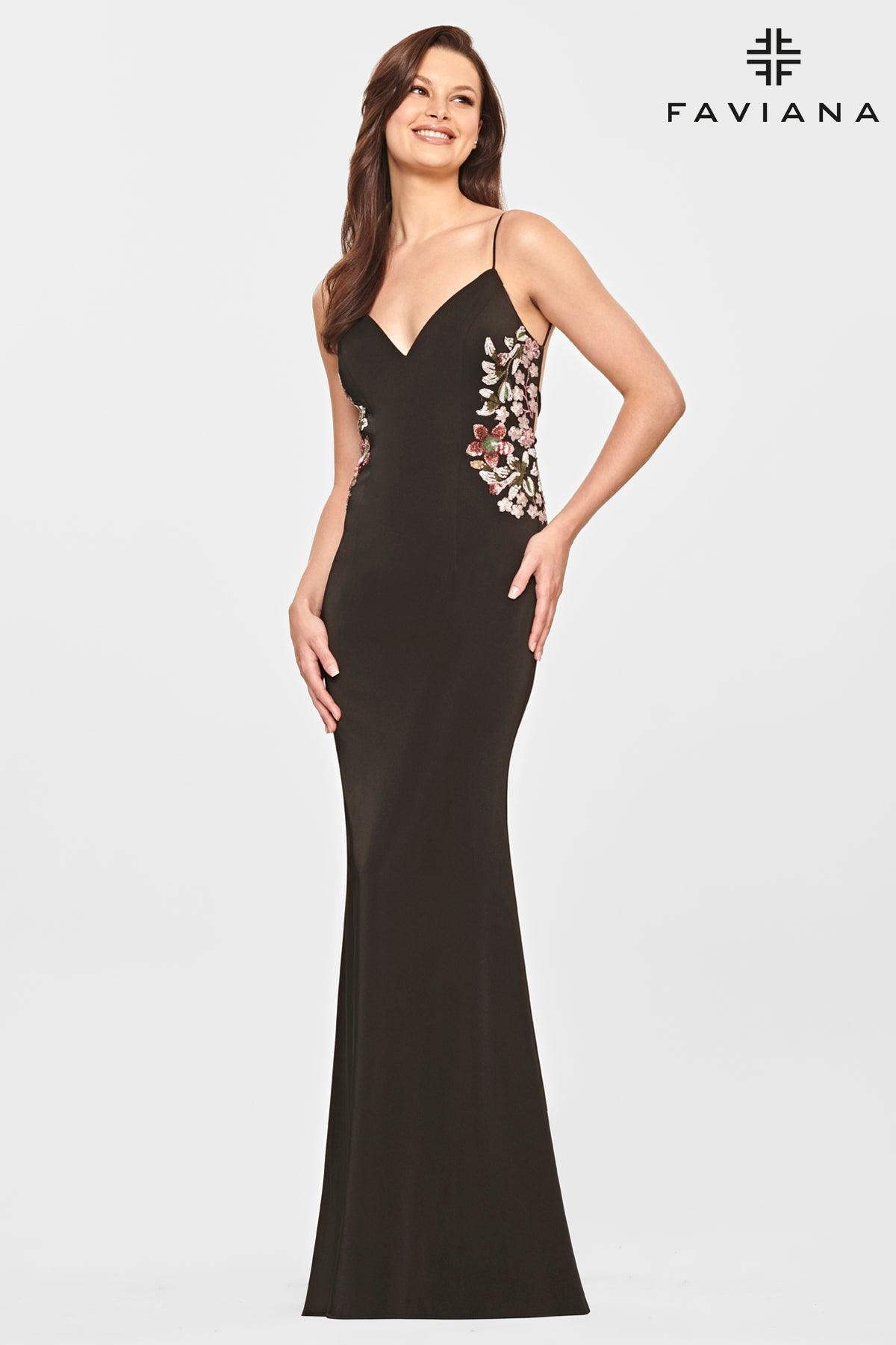 Faviana S10859 Long Formal Fitted Prom Dress