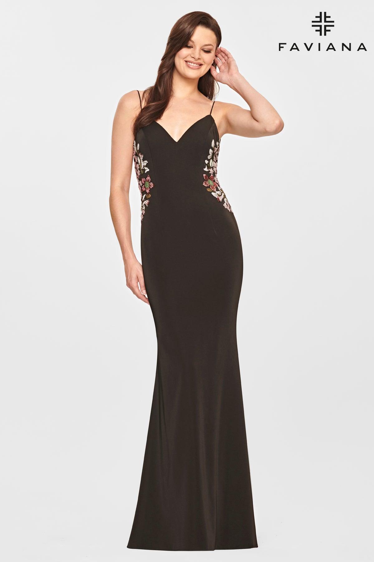 Faviana S10859 Long Formal Fitted Prom Dress