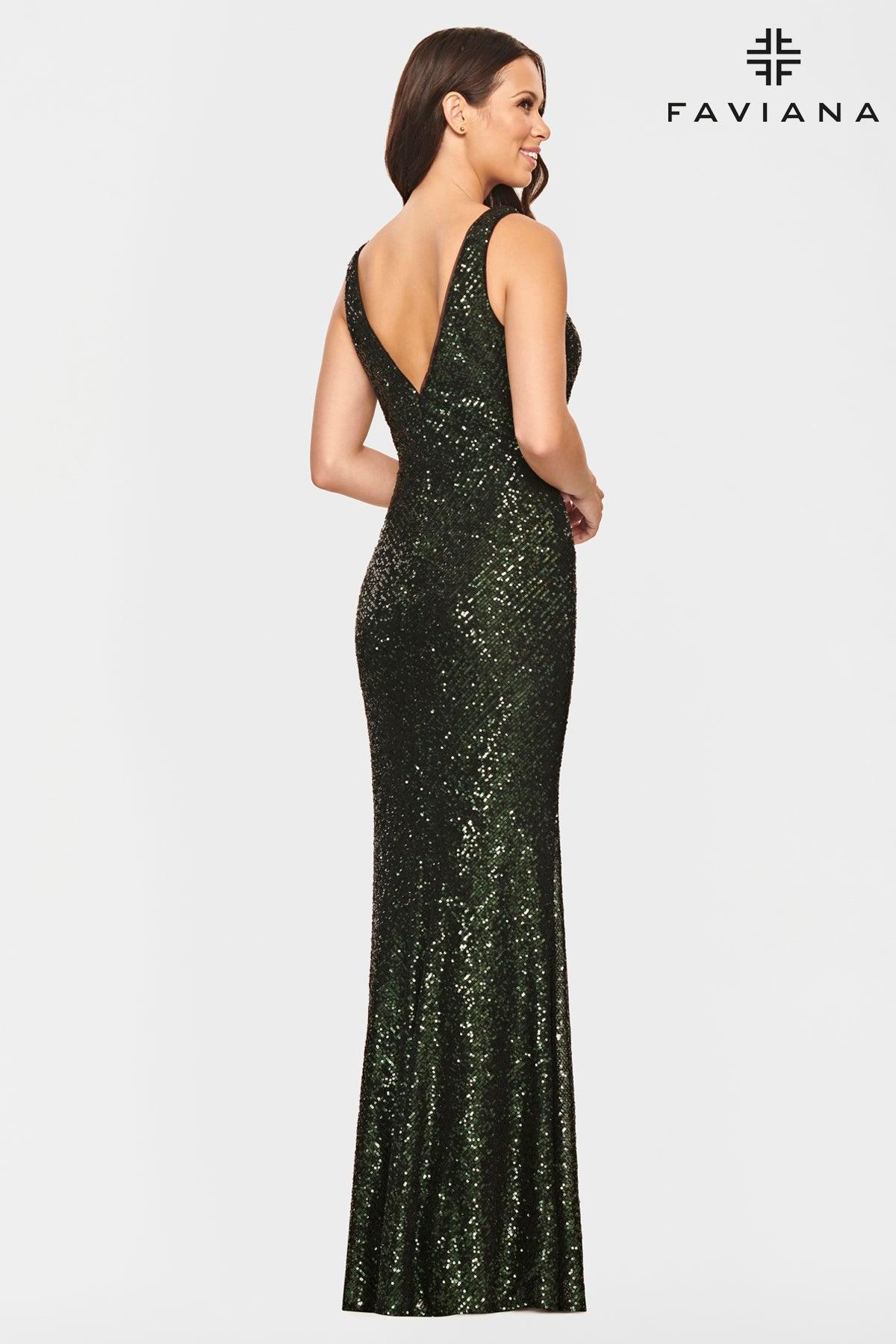 Faviana S10864 Prom Long Sleeveless Formal Dress