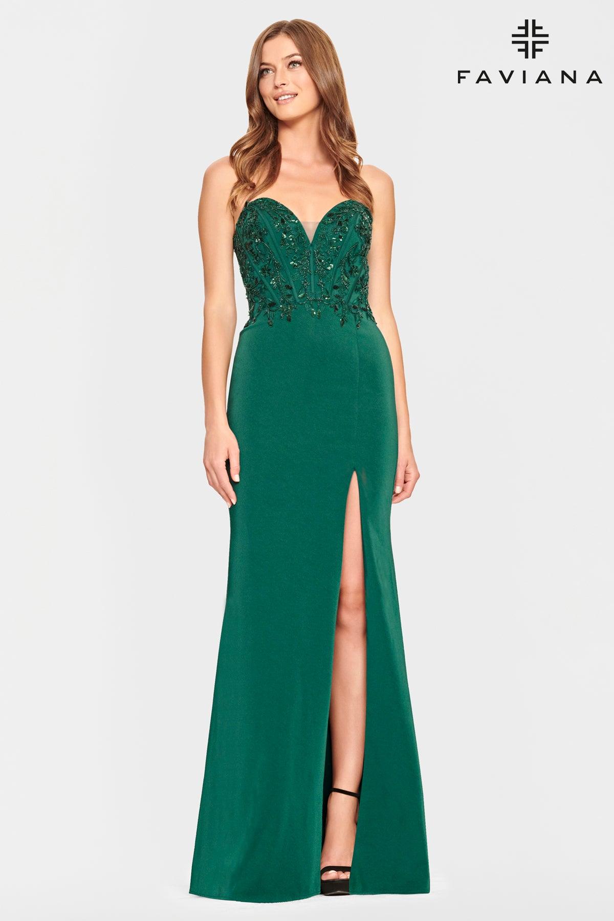 Faviana S10865 Prom Strapless Long Formal Dress