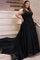 Wedding Dresses Long Sleeveless Glitter Tulle Wedding Dress Black