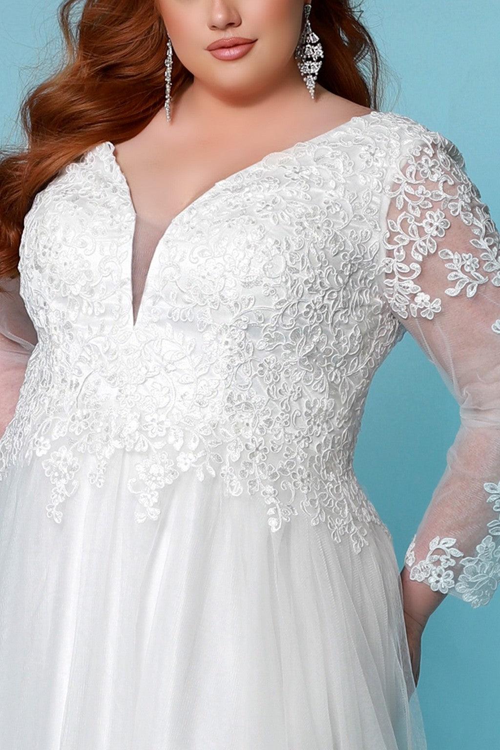 Sydneys Closet SC5271 Long Sleeve Wedding Dress