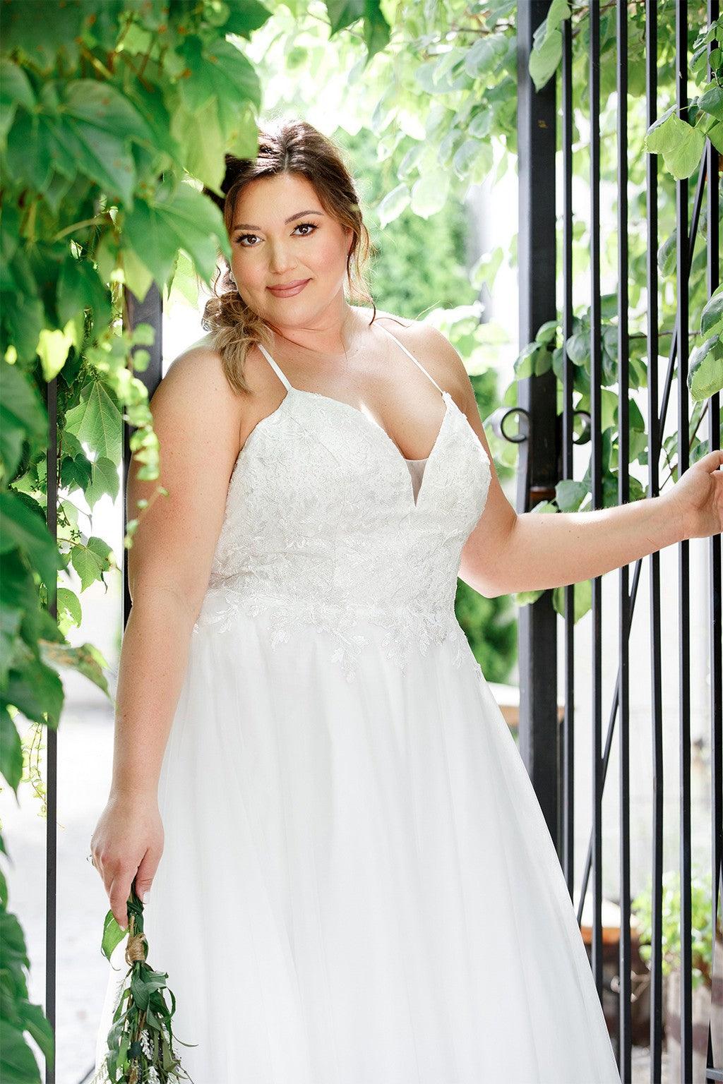 Sydneys Closet SC5277 Long Bridal Tulle Wedding Dress