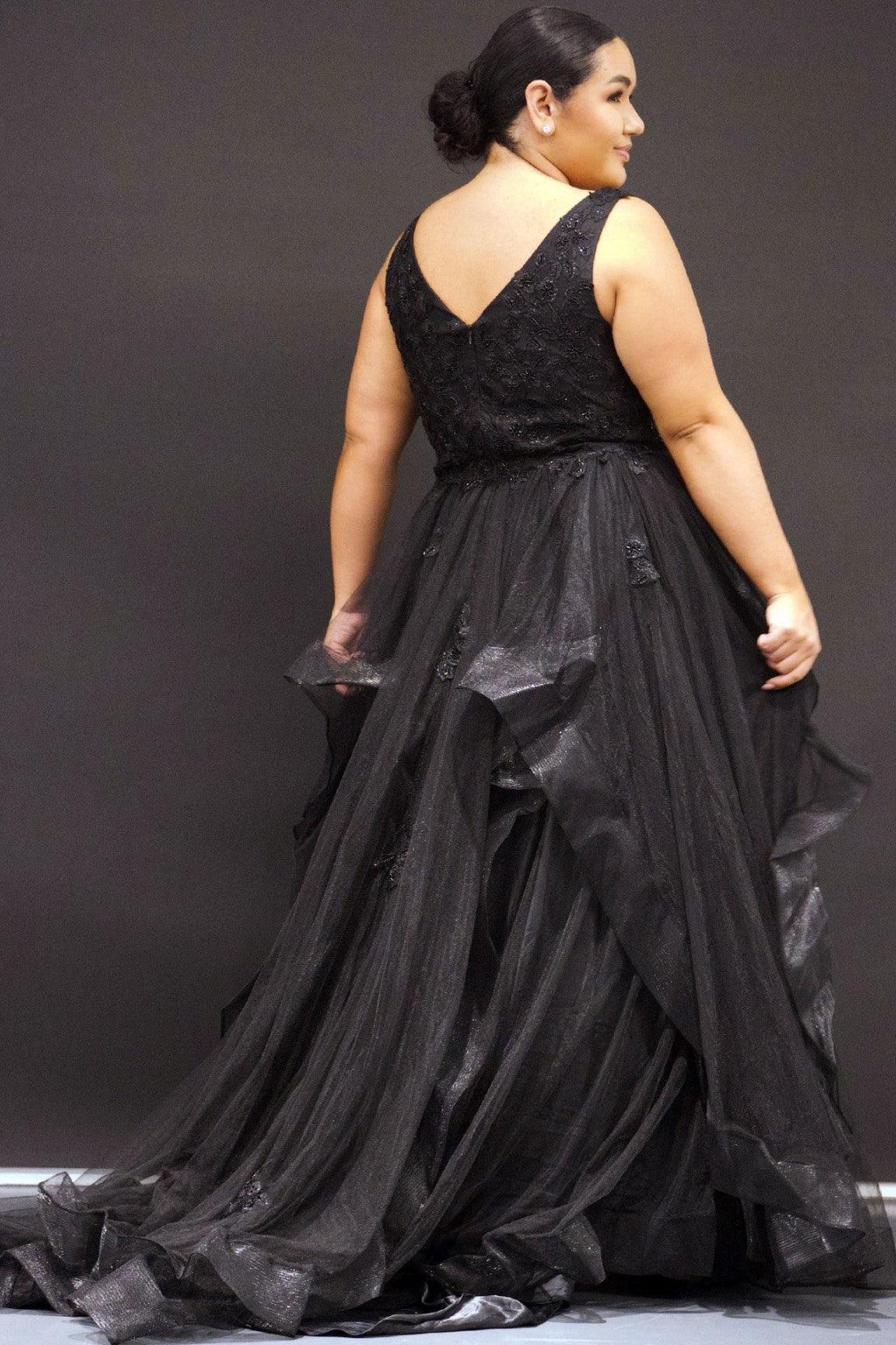 Sydneys Closet SC5285 Bridal Long Sleeveless Wedding Dress