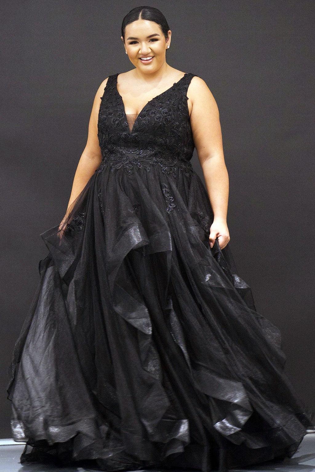 Sydneys Closet SC5285 Bridal Long Sleeveless Wedding Dress