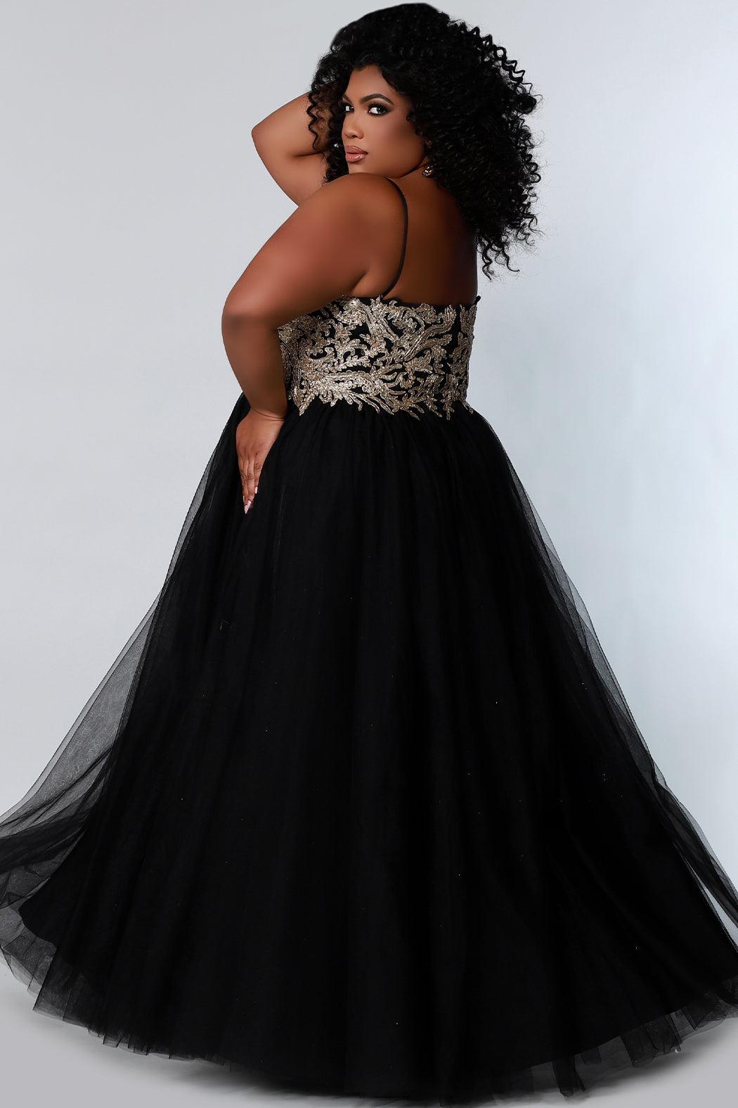  Short Sleeveless Plus Size Homecoming Prom Dress Onyx