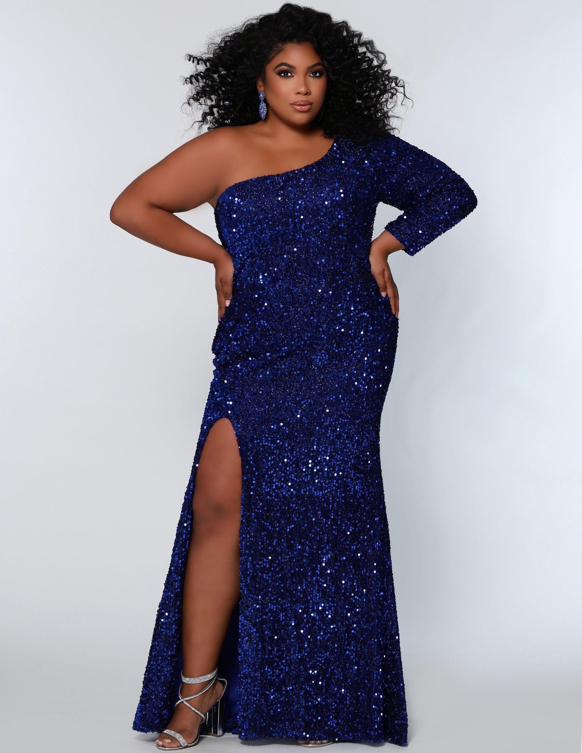 Sydneys Closet SC7319 Long Plus Size Formal Prom Dress