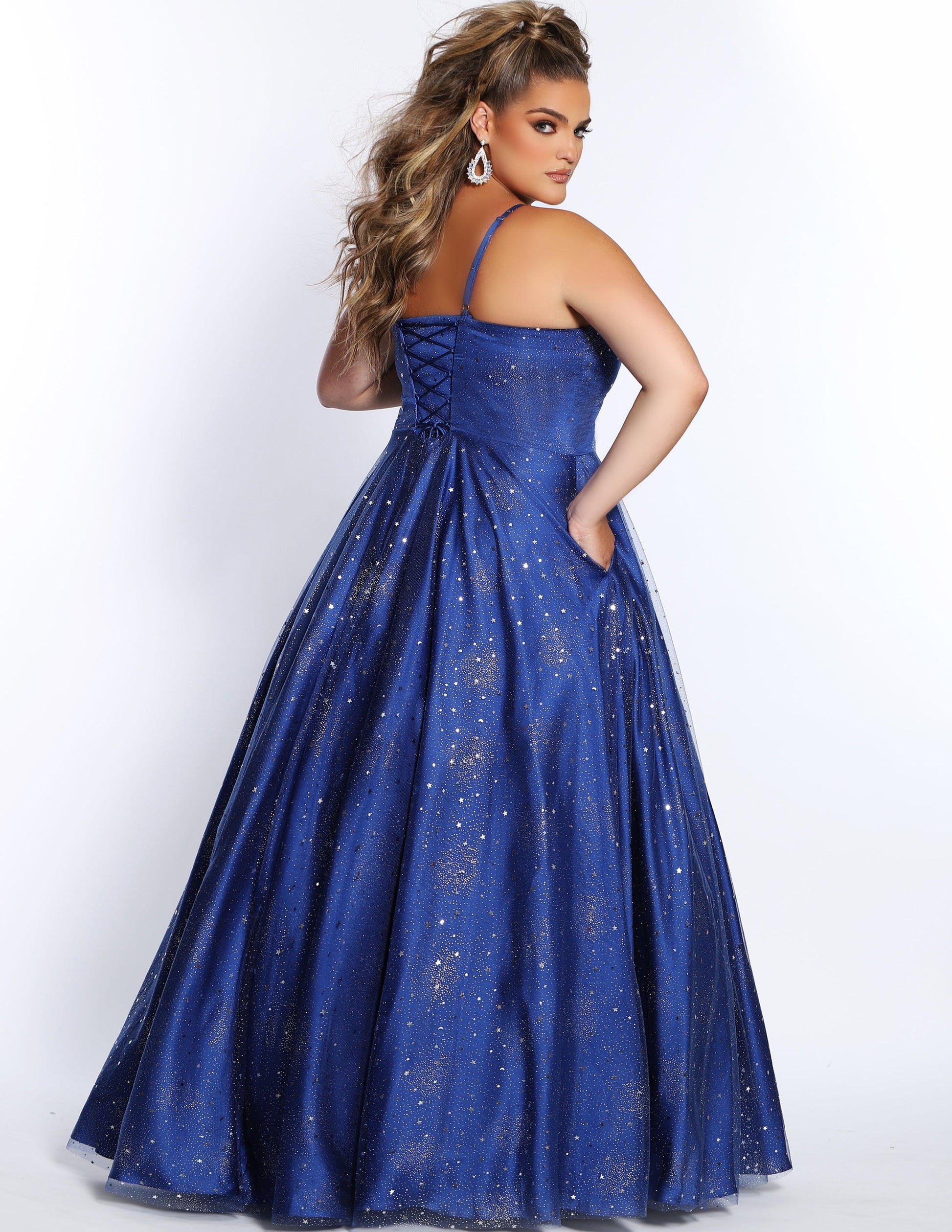 Sydneys Closet SC7326 Long Plus Size Prom Ball Gown