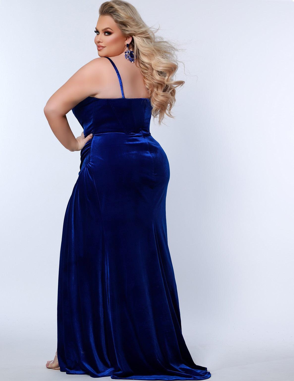 Sydneys Closet SC7342 Plus Size Long Strapless Prom Dress