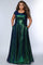 Plus Size Dresses Plus Size Long cap Sleeve Prom Dress Peacock
