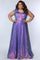 Plus Size Dresses Plus Size Long cap Sleeve Prom Dress Polar Purple