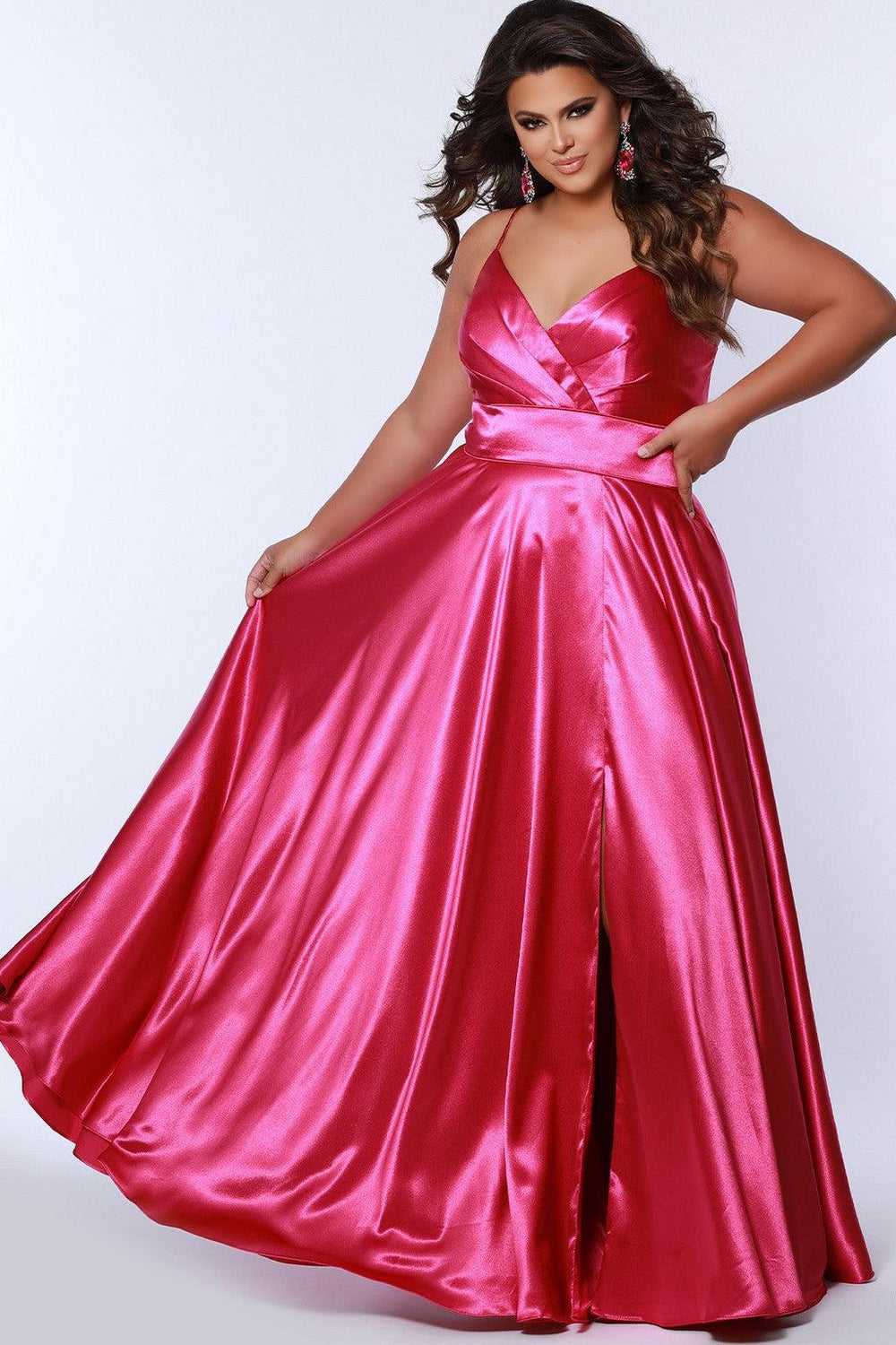 Plus Size Dresses Long Formal Plus Size Prom Dress  Raspberry