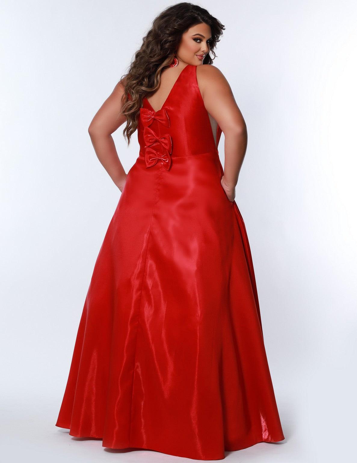 Sydneys Closet SC7356 Plus Size Long Sleeveless Prom Gown