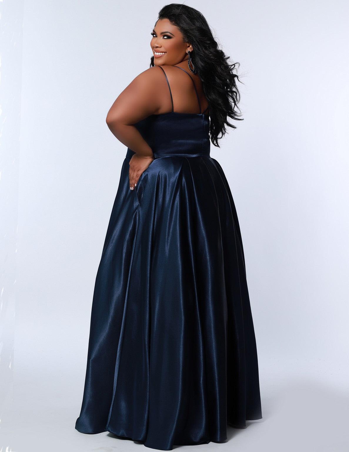 Plus Size Dresses Long Plus Size Prom Dress Navy