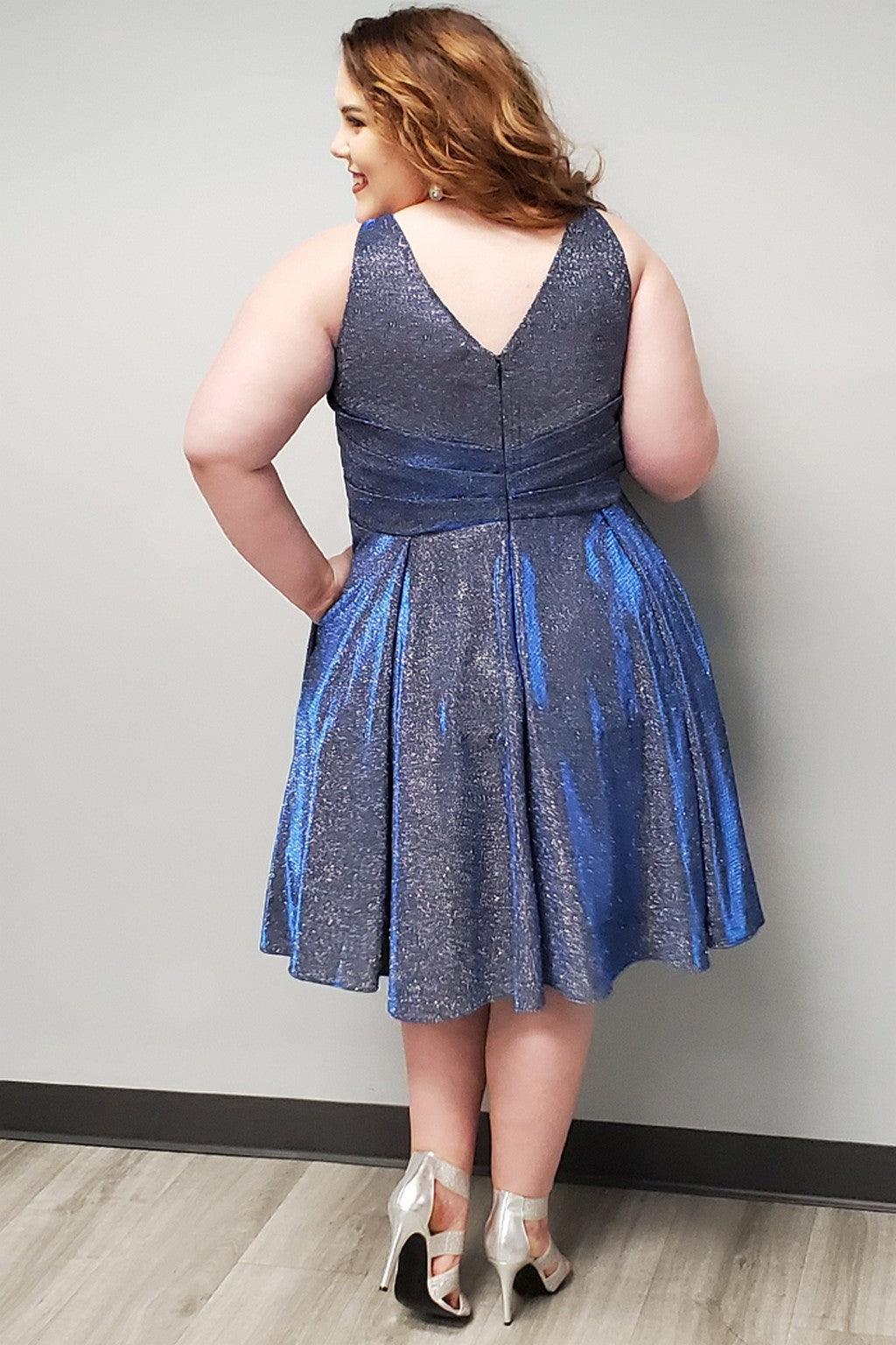 Sydneys Closet SC8108 Plus Size Short Homecoming Dress