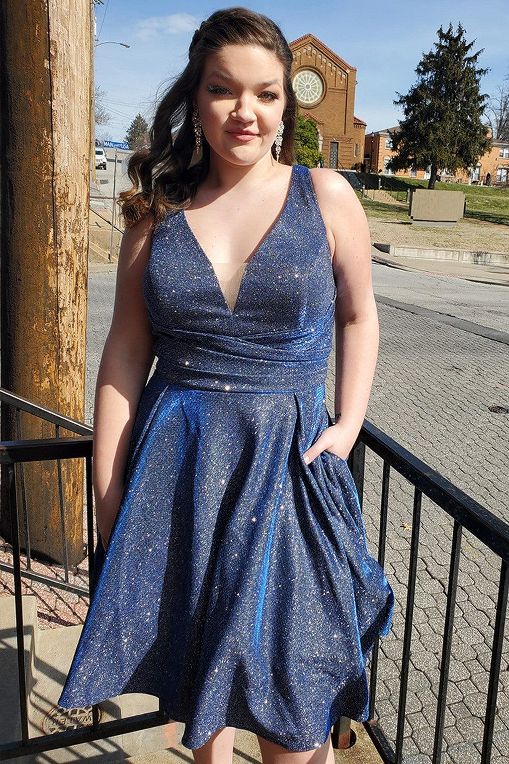 Sydneys Closet SC8108 Plus Size Short Homecoming Dress