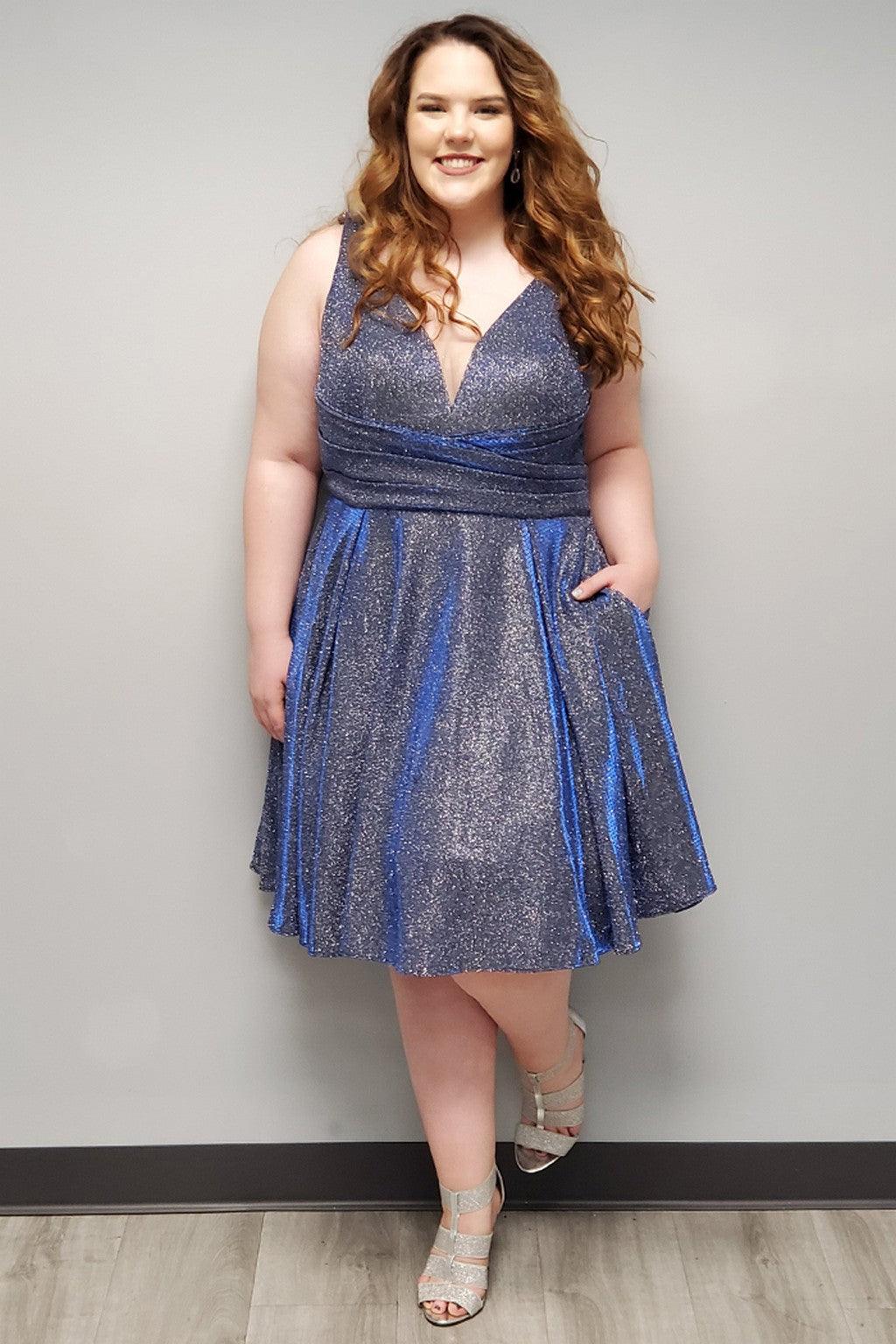 Sydneys Closet SC8108 Plus Size Short Homecoming Dress