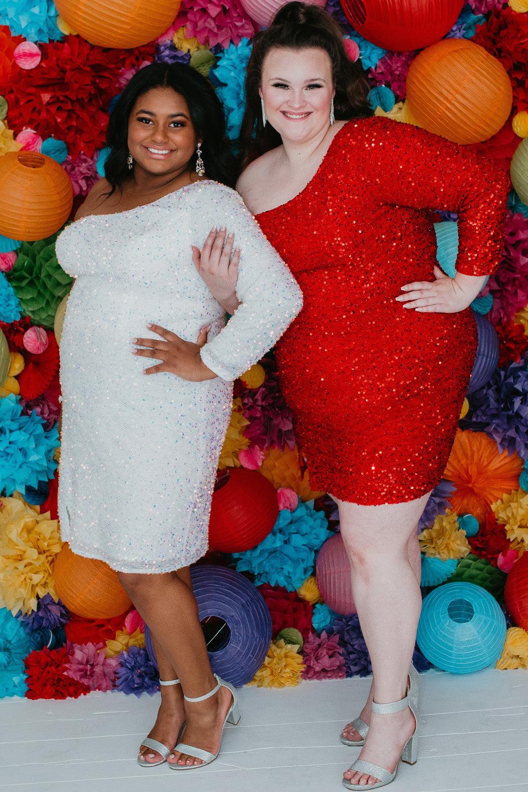 Sydneys Closet SC8112 Plus Size Short Homecoming Prom Dress