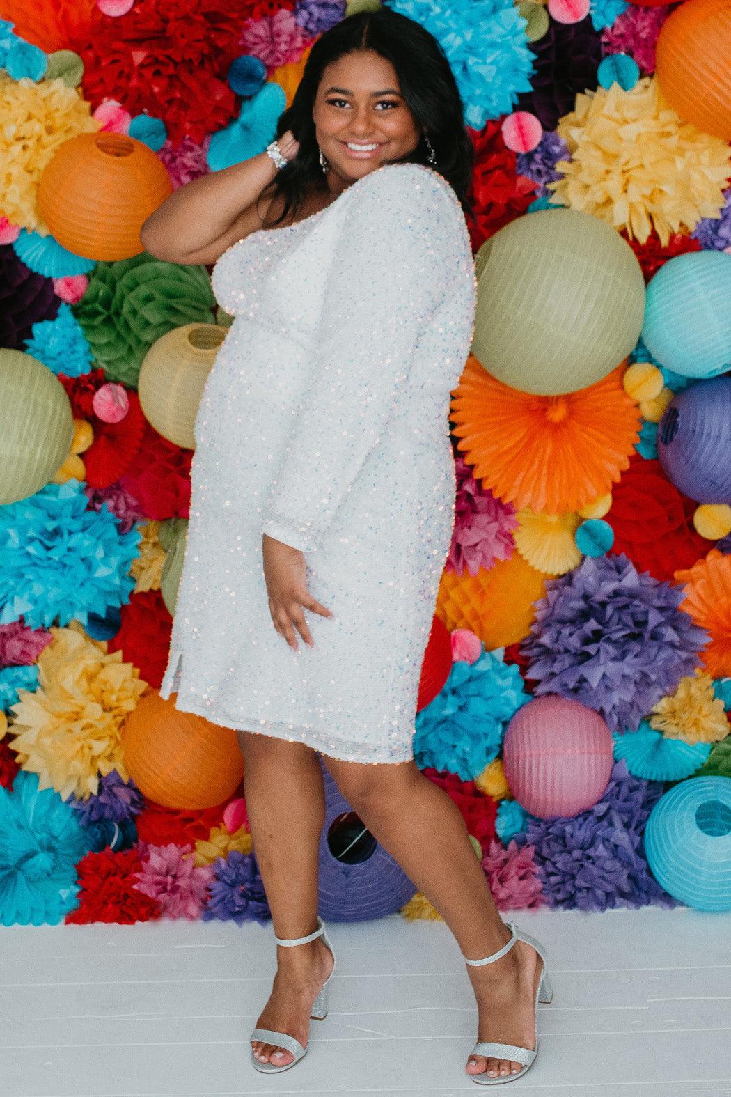 Sydneys Closet SC8112 Plus Size Short Homecoming Prom Dress