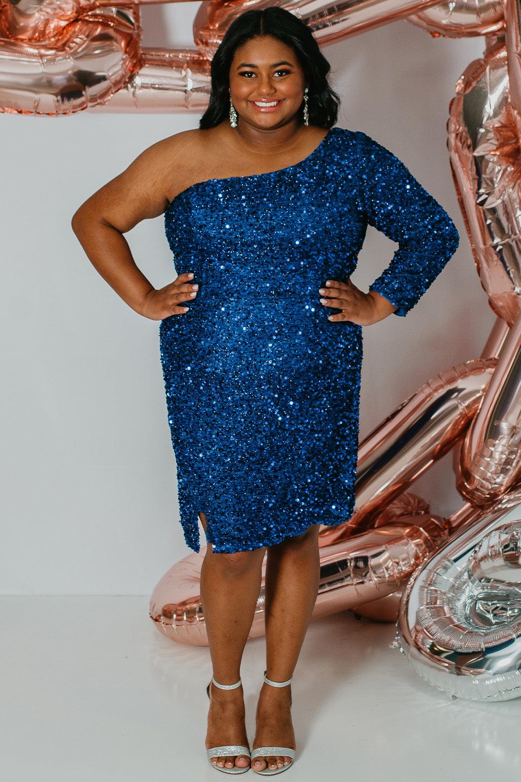 Sydneys Closet SC8112 Plus Size Short Homecoming Prom Dress