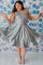 Prom Dresses Plus Size One Shoulder Homecoming Prom Dress Metallic Black