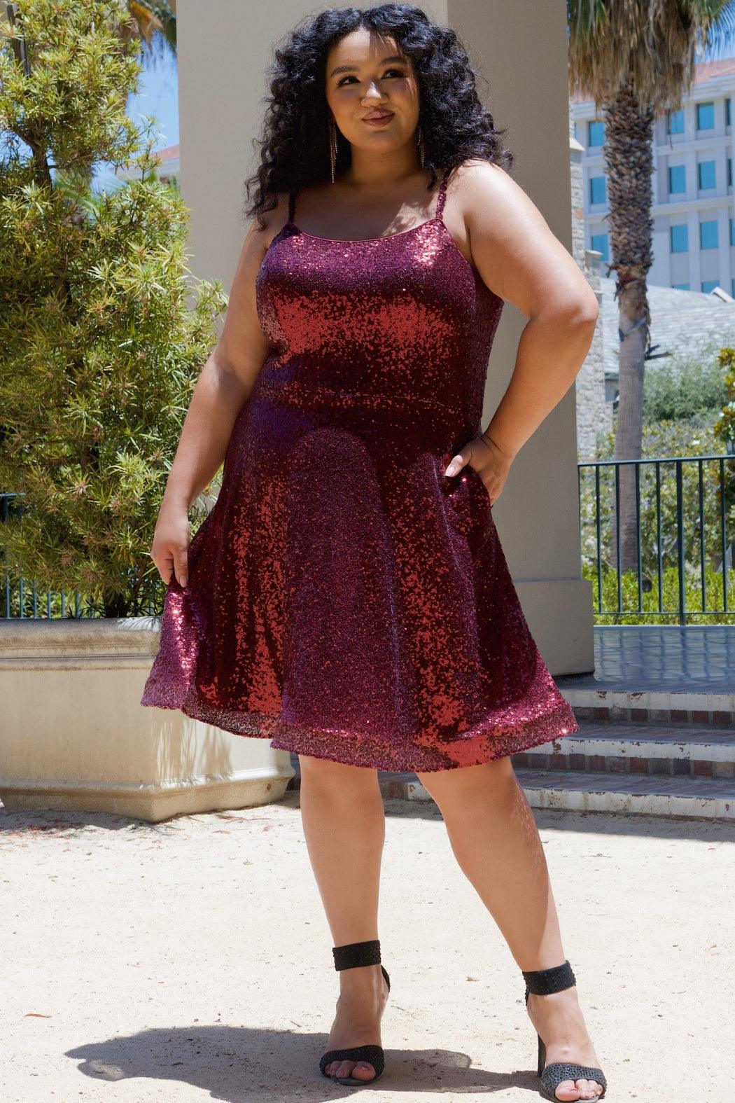 Sydneys Closet SC8122 Homecoming Short Plus Size Dress