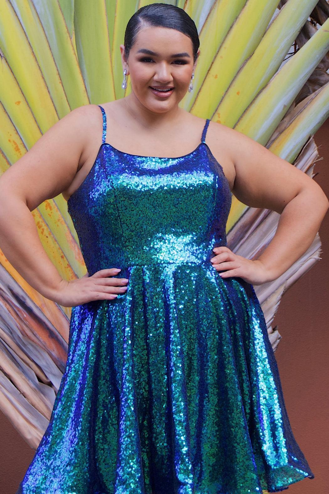 Sydneys Closet SC8122 Homecoming Short Plus Size Dress