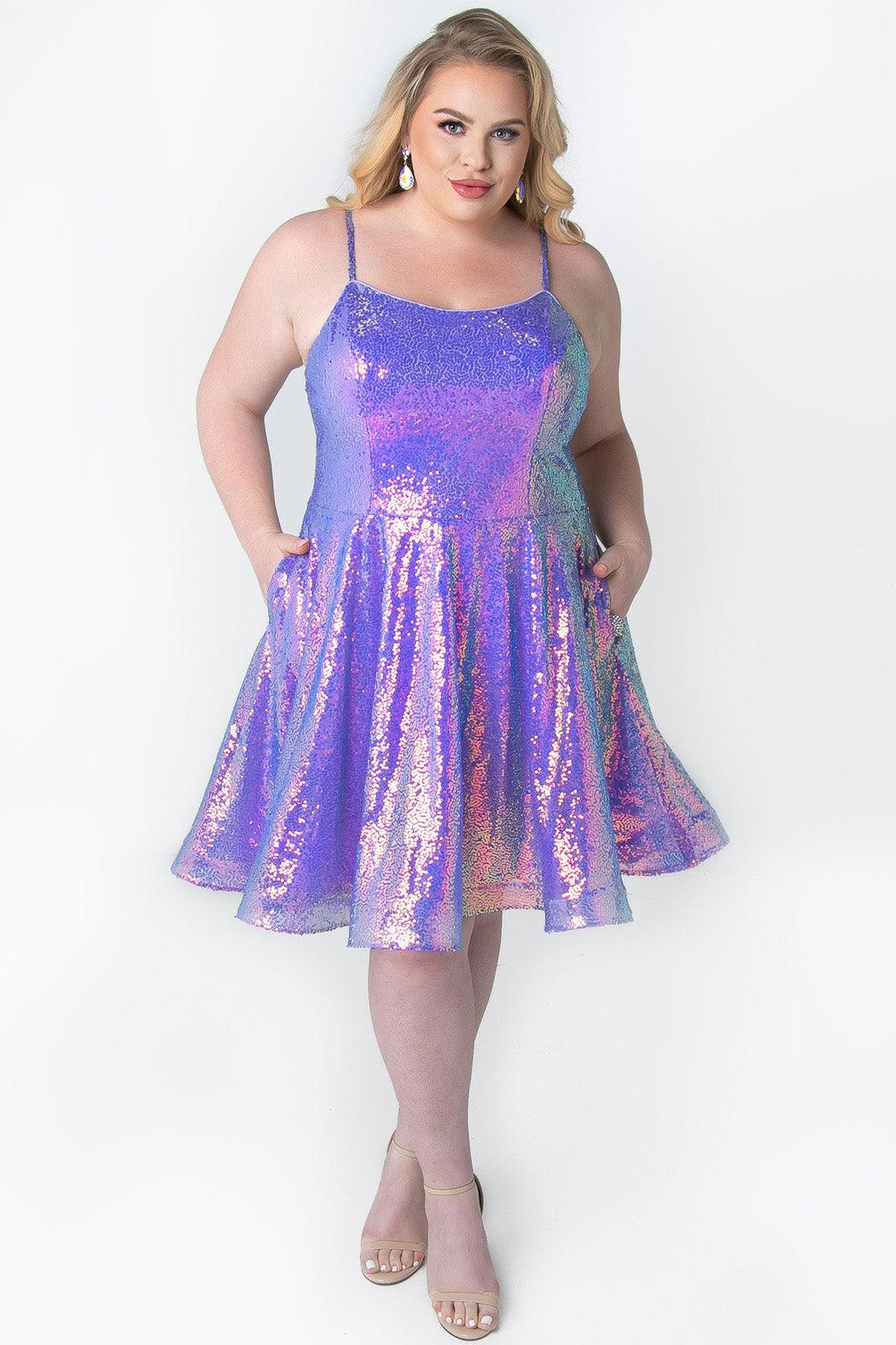 Sydneys Closet SC8122 Homecoming Short Plus Size Dress
