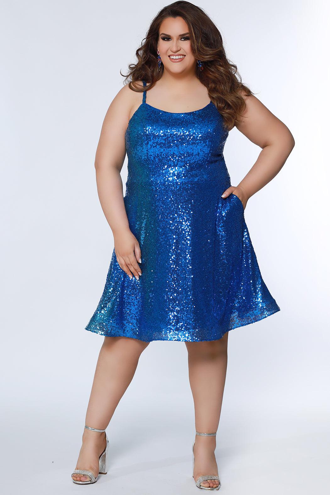 Sydneys Closet SC8122 Homecoming Short Plus Size Dress