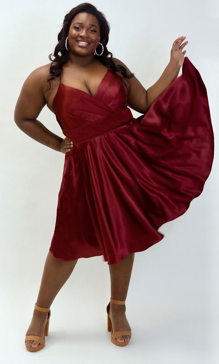 Sydneys Closet SC8124 Short Homecoming Plus size Dress