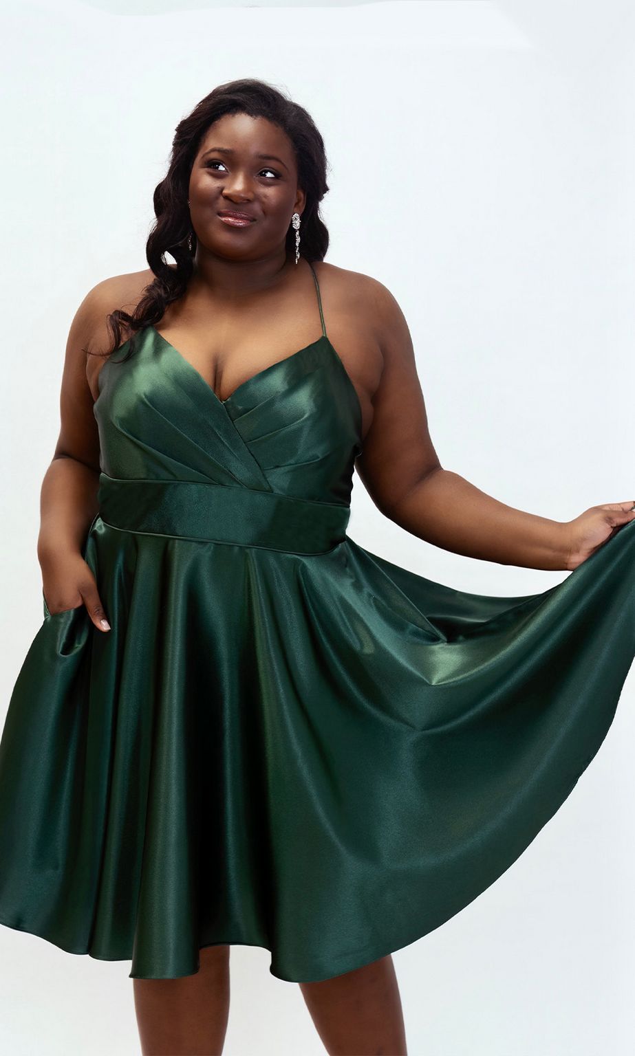Sydneys Closet SC8124 Short Homecoming Plus size Dress