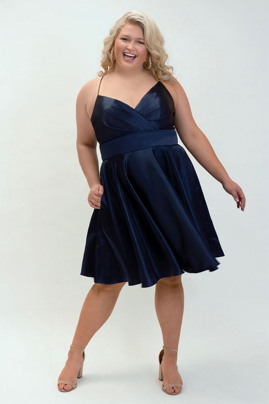 Plus Size Dresses Short Homecoming Plus size Dress Burgundy
